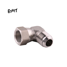 90 degree elbow JIC male female 37 degree flared tube fittings swivels hydraulic joint